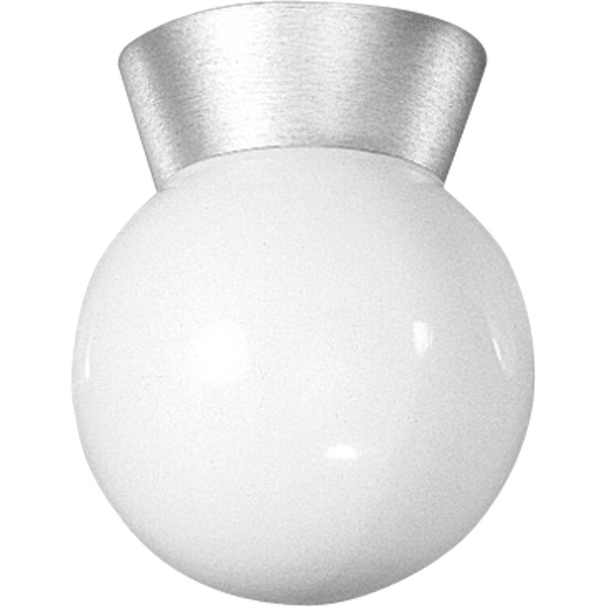 Outdoor Ceiling Light Fixture With Threaded Opal Glass Shades In Outdoor Close To Ceiling Lights (View 11 of 15)