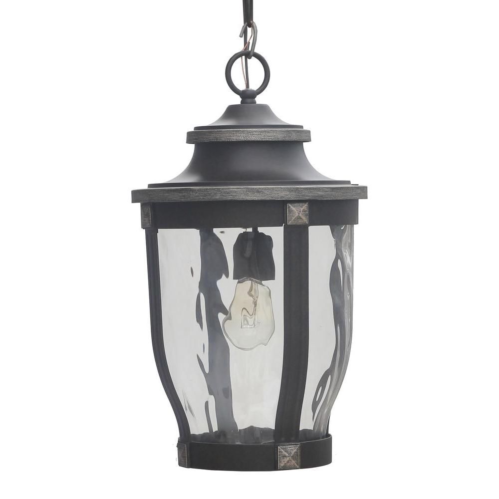 Outdoor Hanging Lights – Outdoor Ceiling Lighting – The Home Depot Within White Outdoor Hanging Lanterns (Photo 9 of 15)