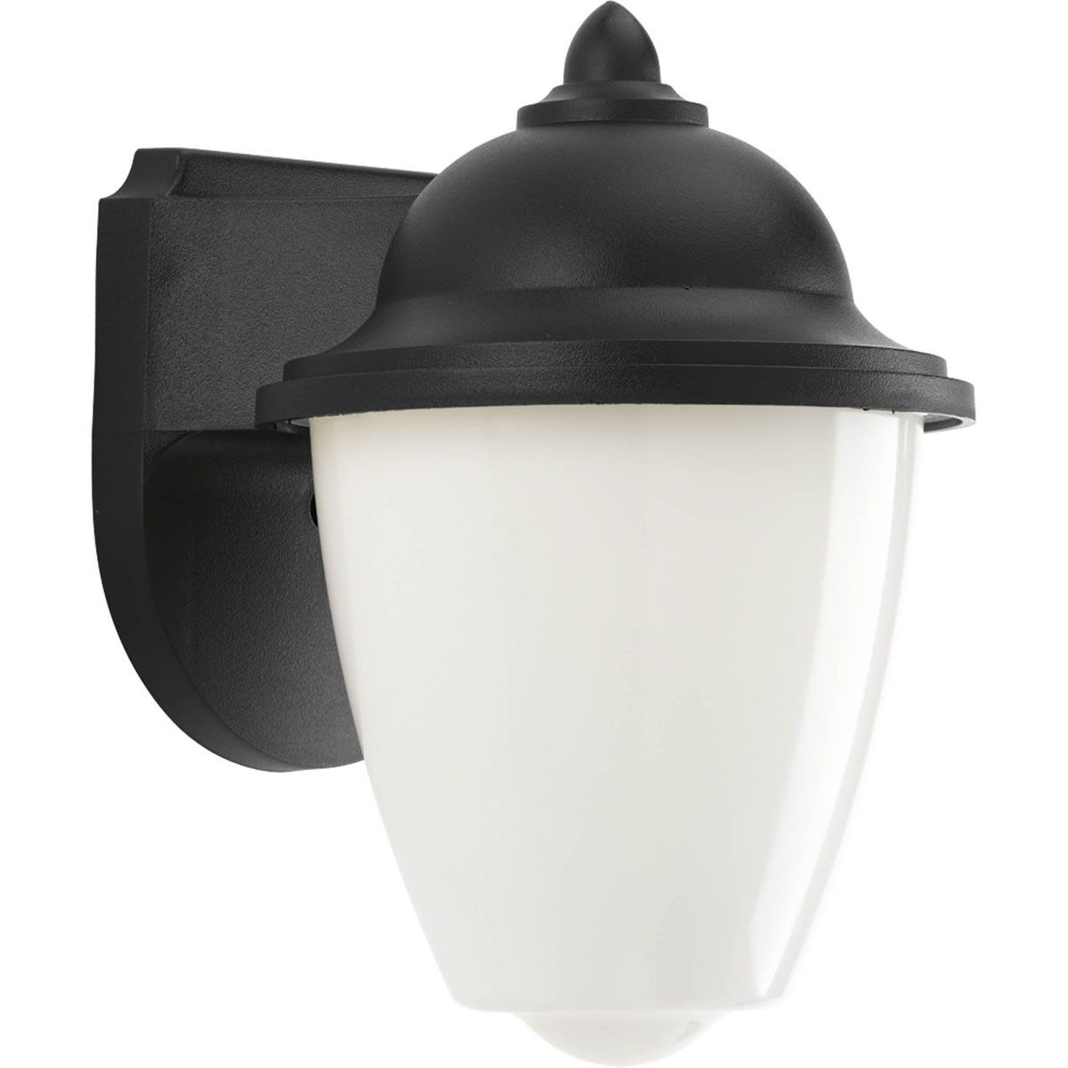Outdoor Led Wall Lantern Light Fixture With White Acrylic Acorn Regarding White Led Outdoor Wall Lights (Photo 12 of 15)