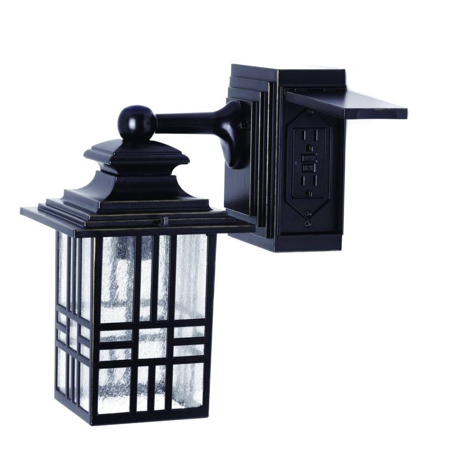 Outdoor Light Fixture With Power Outlet Decorating Ideas And Lights In Outdoor Wall Lights With Receptacle (View 7 of 15)