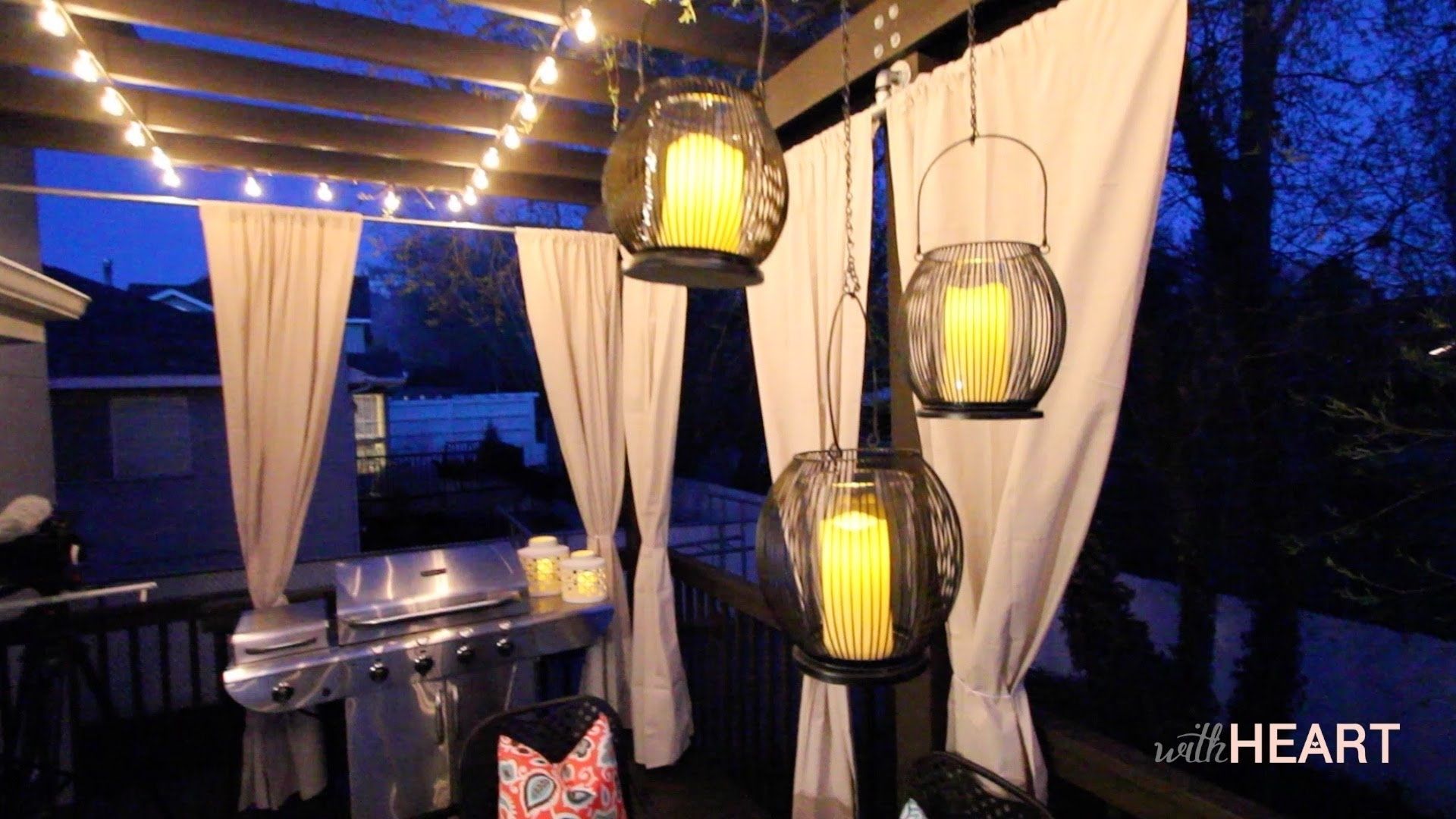 Outdoor String Lights And Hanging Lanterns | Withheart – Youtube With Homemade Outdoor Hanging Lights (View 2 of 15)