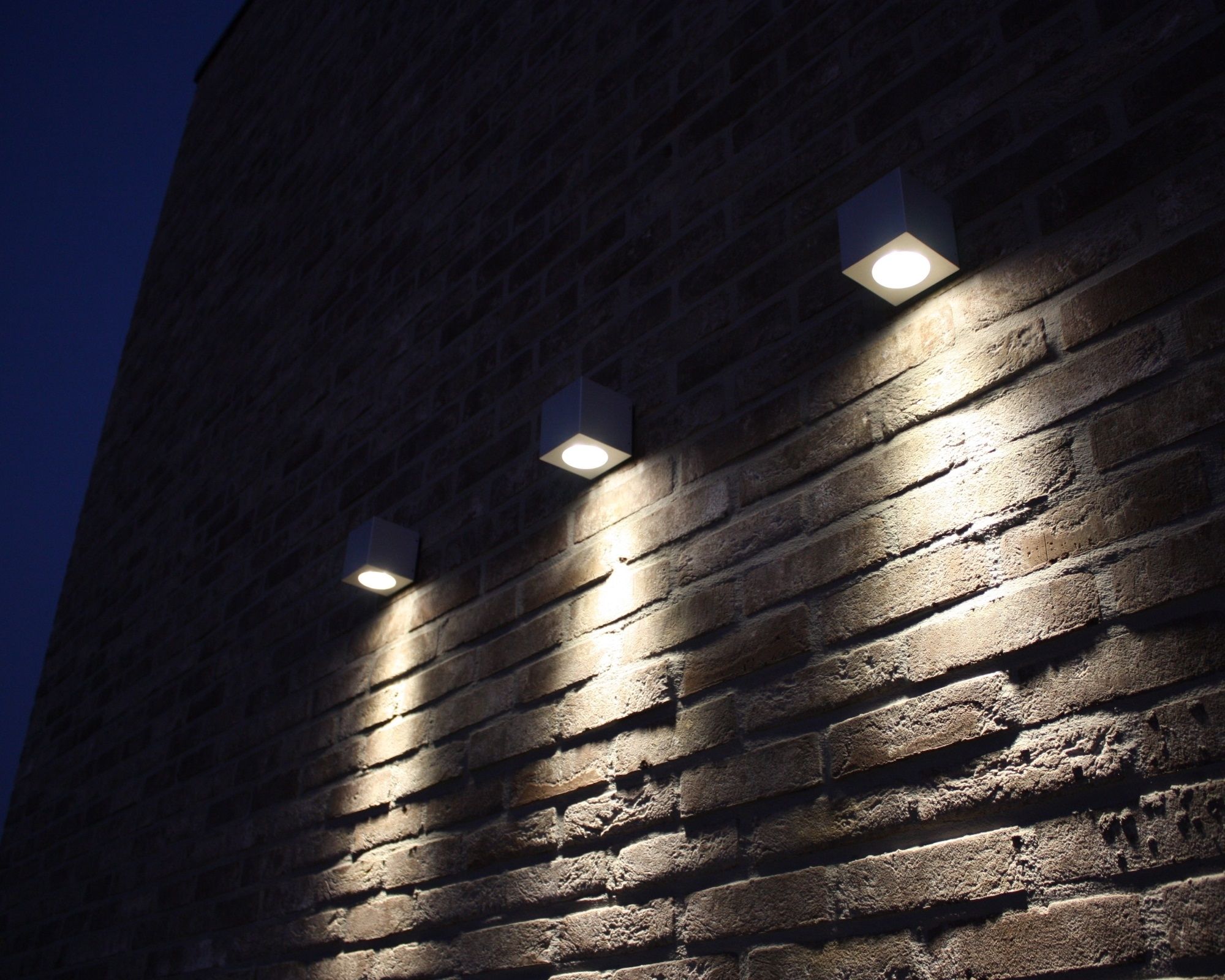 Outdoor Wall Mounted Led Lighting For Red Exposed Brick Wall Ideas In Outdoor Wall Mounted Led Lighting (Photo 4 of 15)