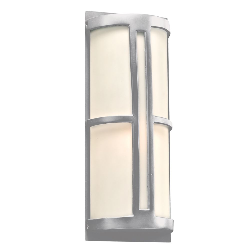 Plc 31736sl Rox Contemporary Silver Outdoor Wall Light Fixture – Plc Throughout Silver Outdoor Wall Lights (Photo 1 of 15)