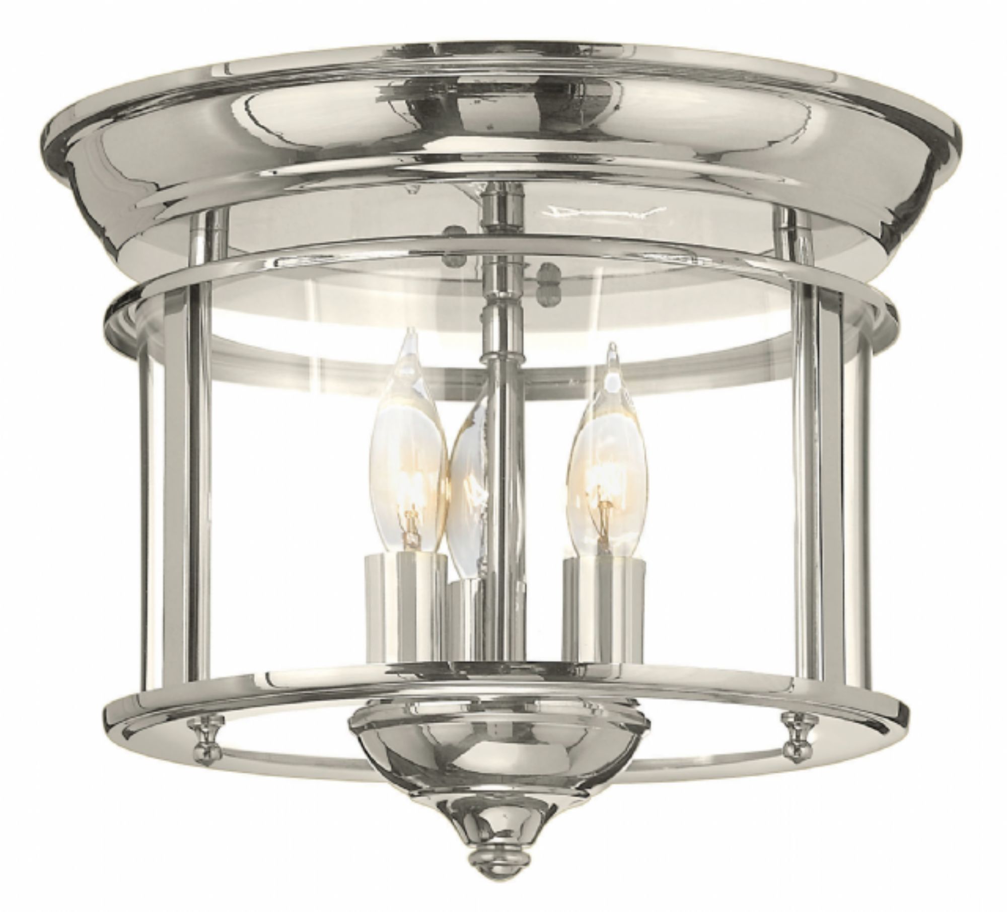 Polished Nickel Gentry > Interior Ceiling Mount Throughout Flush Mount Hinkley Lighting (View 7 of 15)