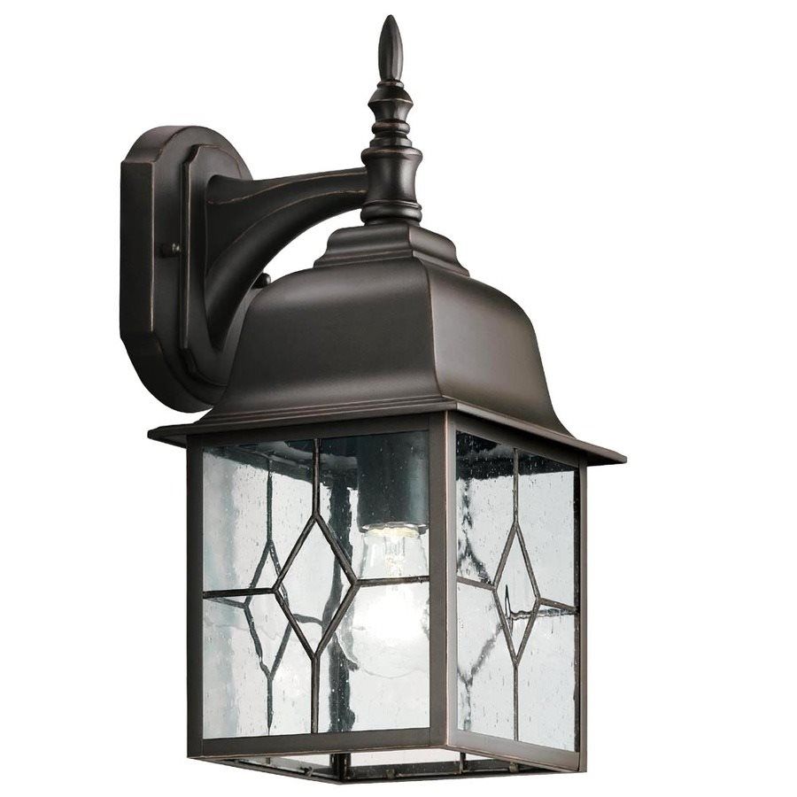 Portfolio Oil Rubbed Bronze Outdoor Wall Light | Lowe's Canada Regarding Oil Rubbed Bronze Outdoor Wall Lights (View 11 of 15)