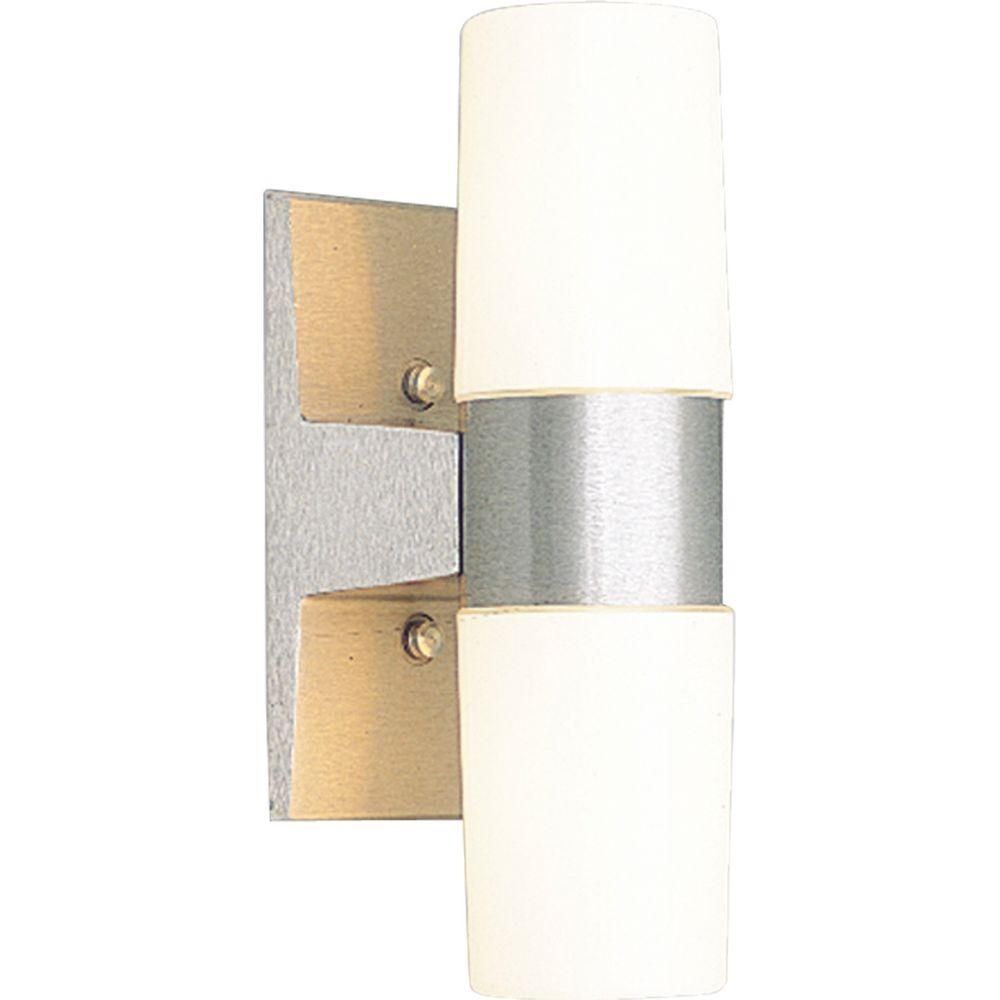 Progress Lighting 2 Light Outdoor Satin Aluminum Wall Lantern P5512 Pertaining To Aluminum Outdoor Wall Lighting (View 11 of 15)