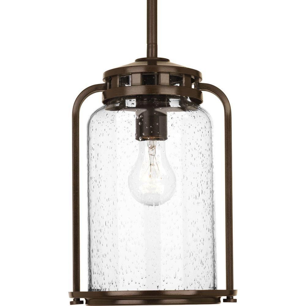 Progress Lighting Botta Collection 1 Light 7.75 In. Outdoor Antique With Electric Outdoor Hanging Lanterns (Photo 13 of 15)