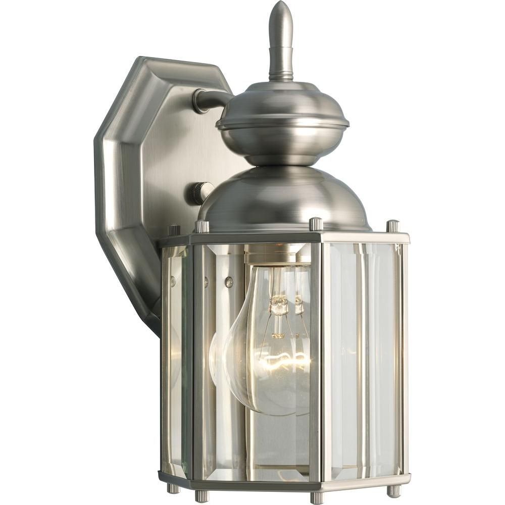 Featured Photo of The Best Brushed Nickel Outdoor Wall Lighting