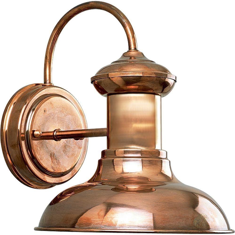 Progress Lighting Brookside Collection 1 Light 8 In. Copper Outdoor With Copper Outdoor Wall Lighting (Photo 4 of 15)