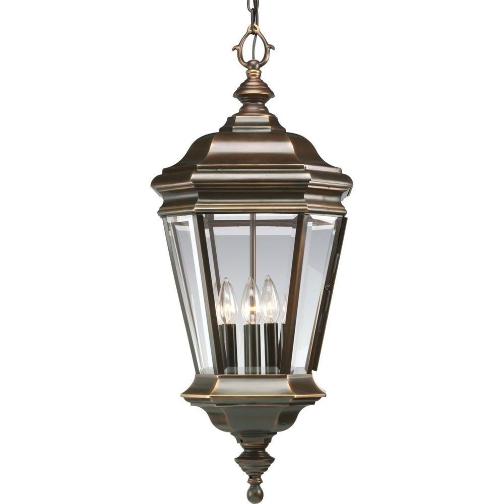 Progress Lighting Crawford Collection 4 Light Oil Rubbed Bronze For Outdoor Hanging Coach Lanterns (Photo 8 of 15)
