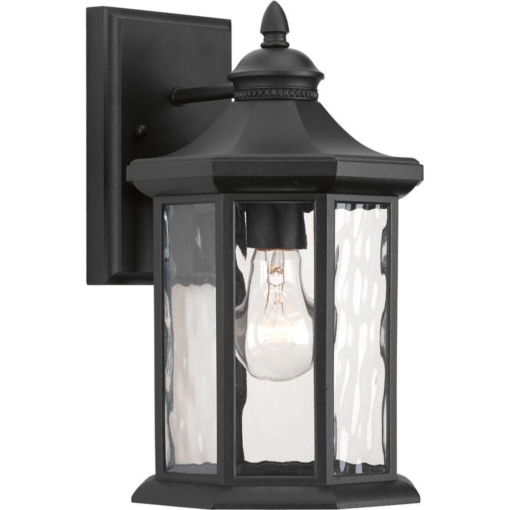Progress Lighting Edition Collection 1 Light 7.125 In. Black Outdoor In Outdoor Wall Lighting At Houzz (Photo 4 of 15)