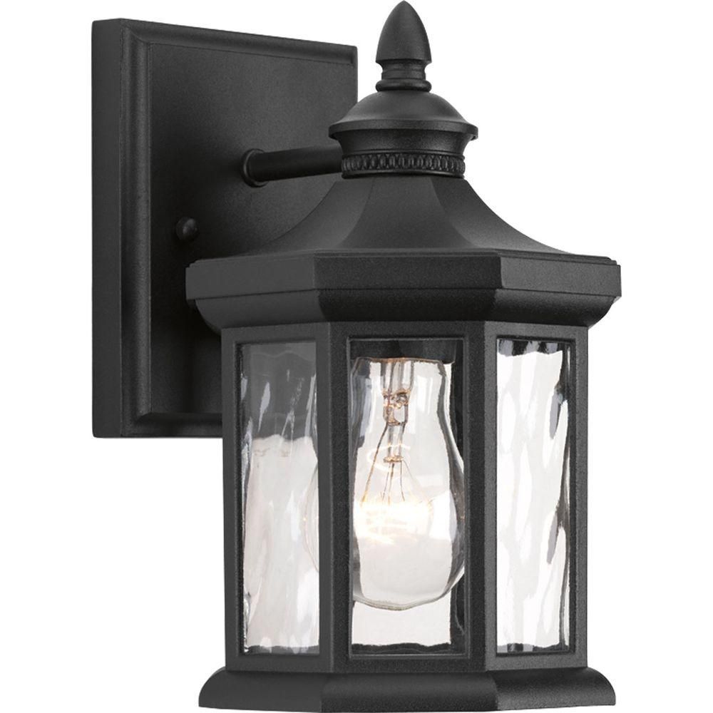 Progress Lighting Edition Collection 1 Light 7.125 In. Black Outdoor Throughout Outdoor Wall Lights In Black (Photo 12 of 15)