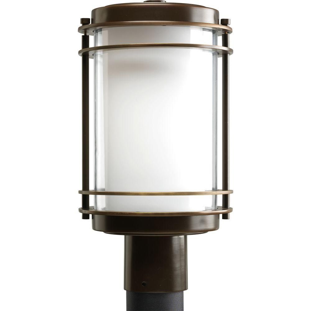 Progress Lighting Penfield Collection 1 Light Oil Rubbed Bronze Inside Contemporary Outdoor Post Lighting (Photo 14 of 15)