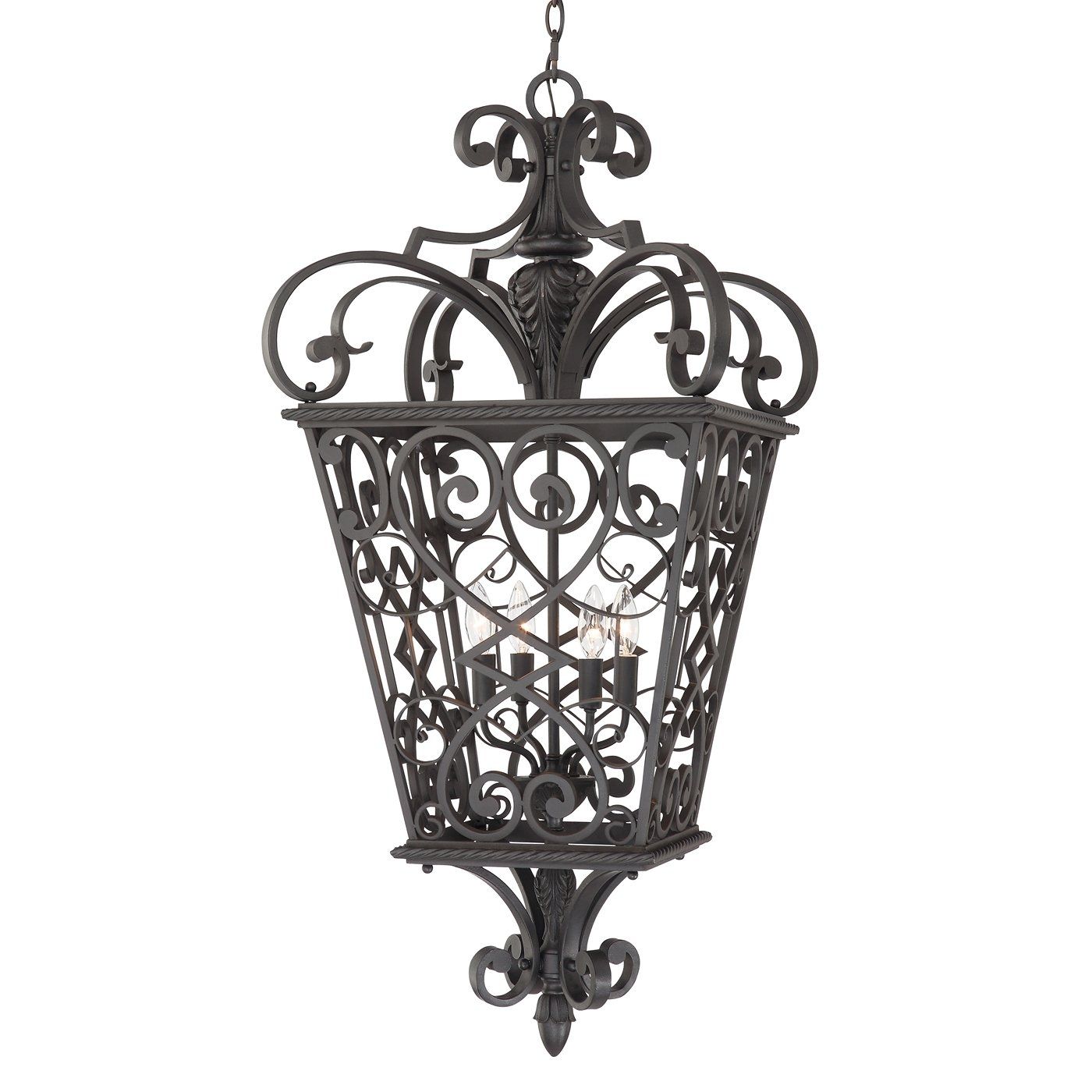 Quoizel Fq1920mk01 4 Light Fort Quinn Extra Large Hanging Outdoor Pertaining To Quoizel Outdoor Hanging Lights (Photo 15 of 15)