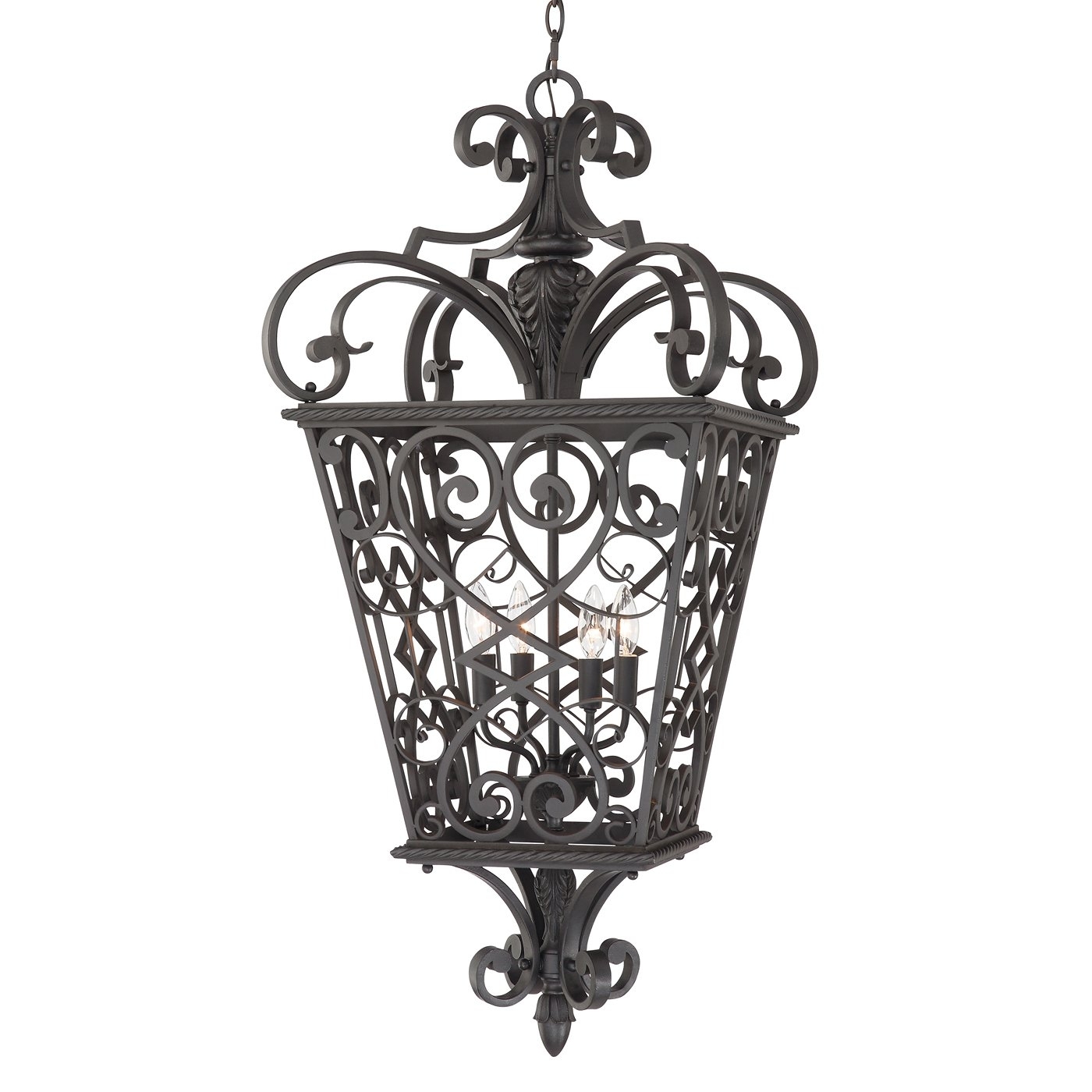 Quoizel Fq1920mk01 4 Light Fort Quinn Extra Large Hanging Outdoor With Regard To Extra Large Outdoor Hanging Lights (Photo 1 of 15)