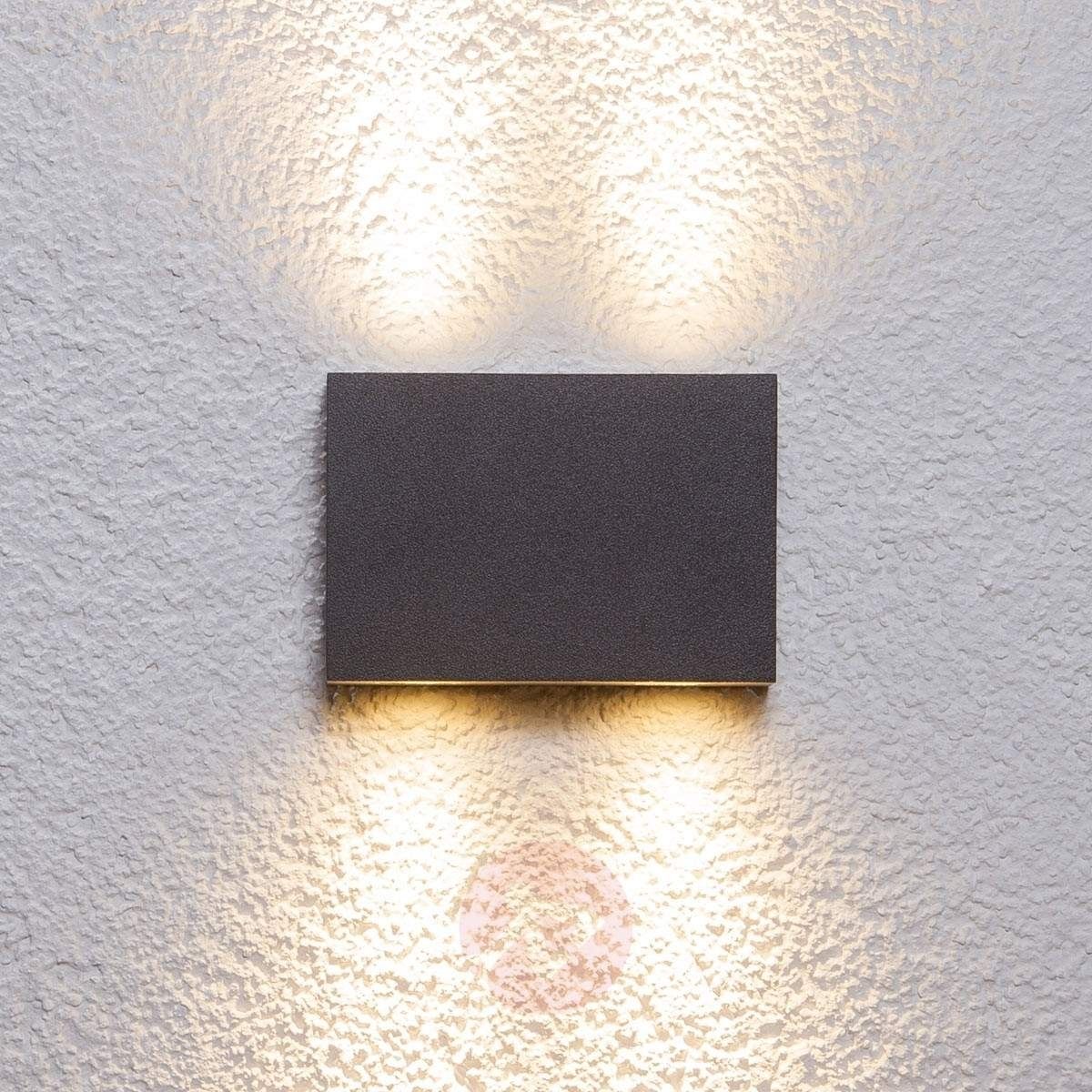Rectangular Outdoor Wall Light Henor With 4 Leds | Lights.co (View 5 of 15)