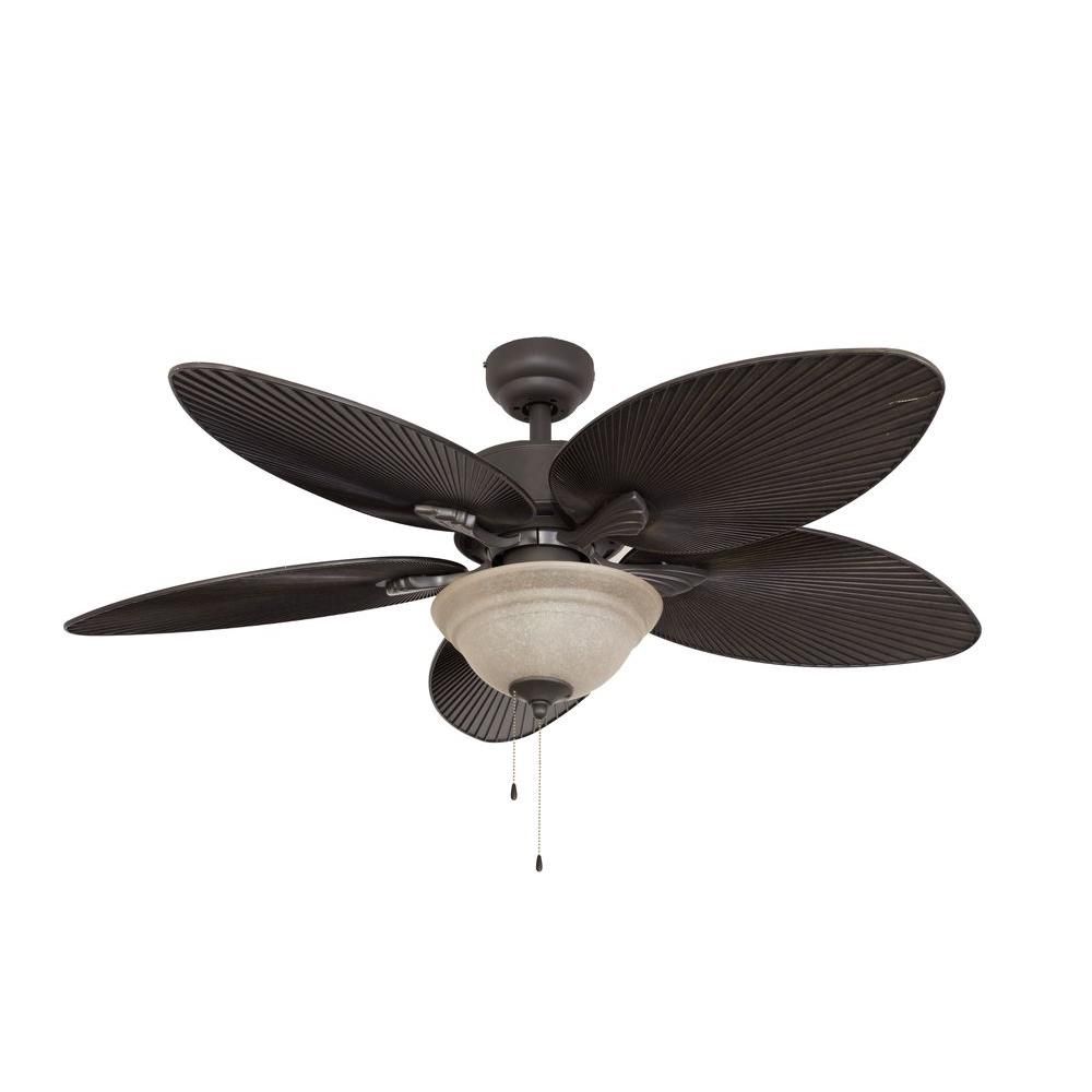 Sahara Fans St. Croix 52 In. Bronze Ceiling Fan 10056 – The Home Depot With Outdoor Ceiling Fans With Tropical Lights (Photo 12 of 15)