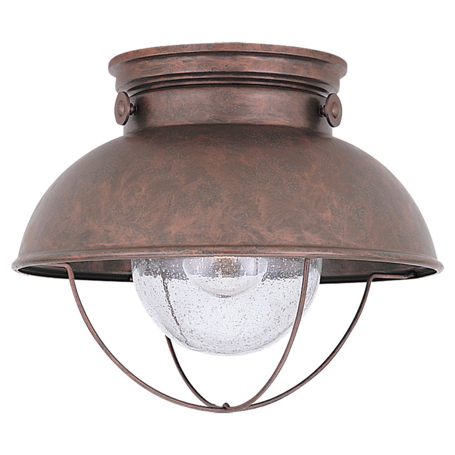 Sea Gull Lighting Sebring Weathered Copper Outdoor Ceiling Light Intended For Cheap Outdoor Ceiling Lights (View 7 of 15)