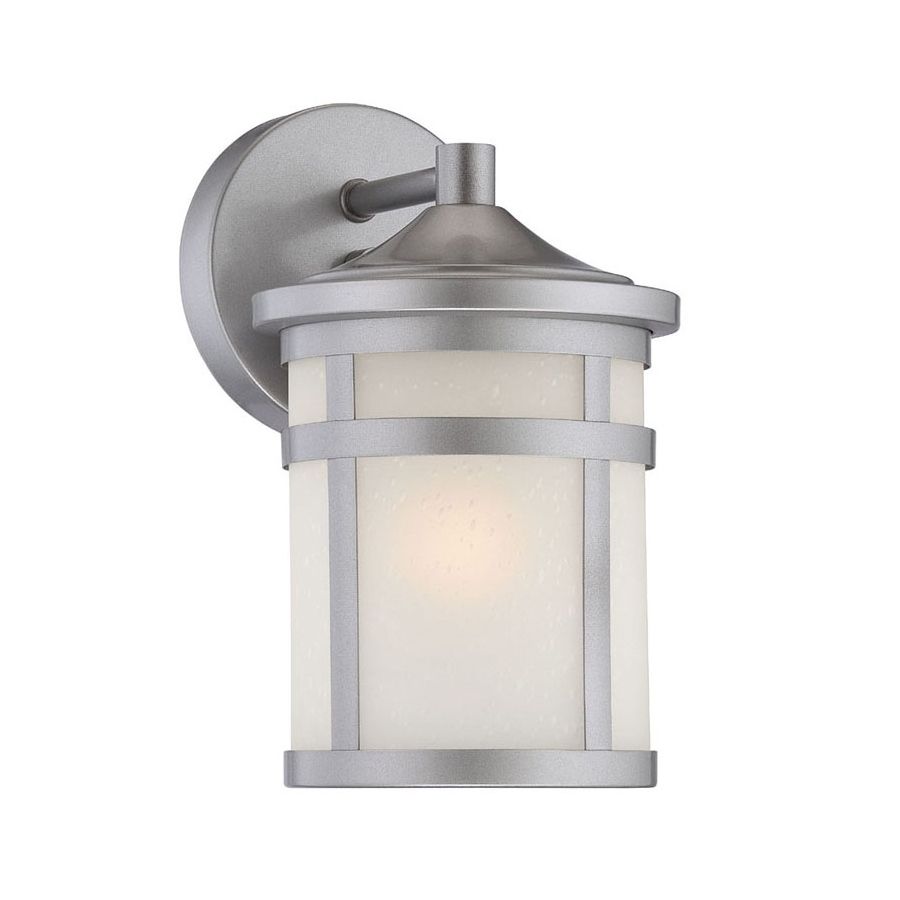 Shop Acclaim Lighting Visage 9 In H Brushed Silver Medium Base (e 26 In Silver Outdoor Wall Lights (View 3 of 15)