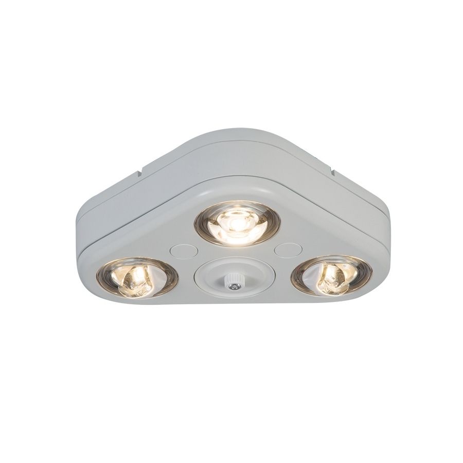 Shop All Pro Revolve 3 Head 31.6 Watt White Led Dusk To Dawn Flood Within Dusk To Dawn Outdoor Ceiling Lights (Photo 5 of 15)