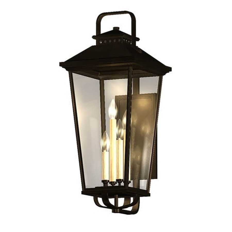 Shop Allen + Roth Parsons Field 17 In H Black Outdoor Wall Light At With Regard To Lowes Outdoor Hanging Lighting Fixtures (View 7 of 15)
