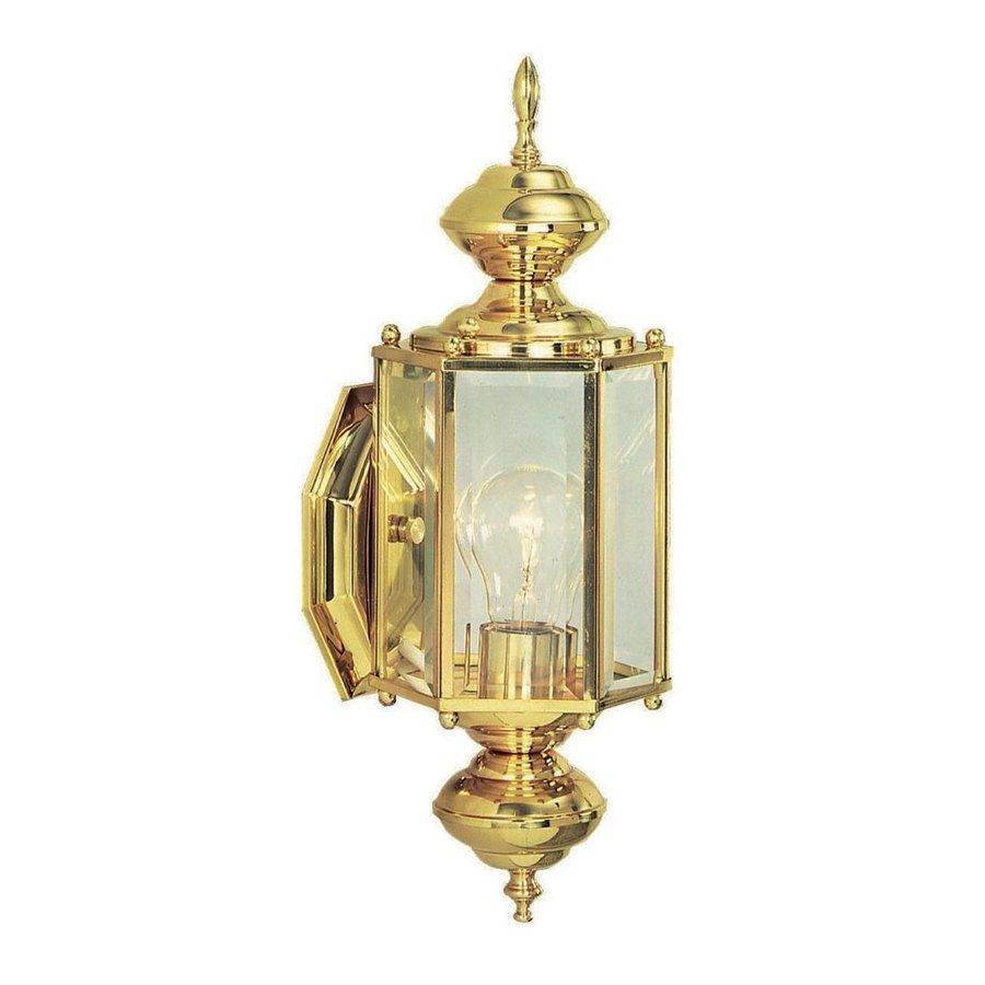 Shop Design House Augusta 13.75 In H Polished Brass Medium Base (e In Polished Brass Outdoor Ceiling Lights (Photo 9 of 15)