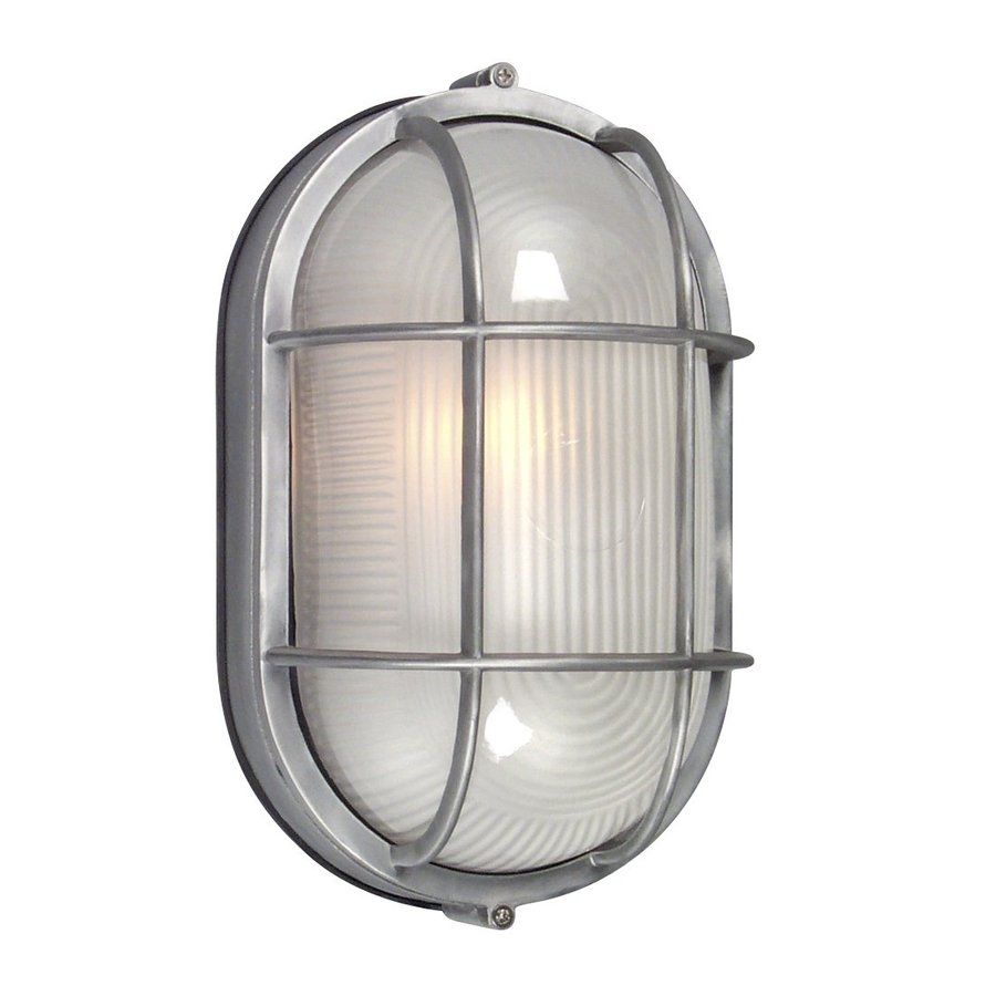 Shop Galaxy Marine 11.125 In H Satin Aluminum Outdoor Wall Light At Intended For Aluminum Outdoor Wall Lighting (Photo 8 of 15)