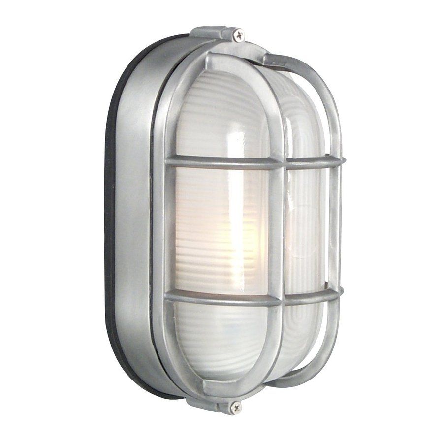 Shop Galaxy Marine 8.375 In H Satin Aluminum Outdoor Wall Light At With Regard To Aluminum Outdoor Wall Lighting (Photo 5 of 15)