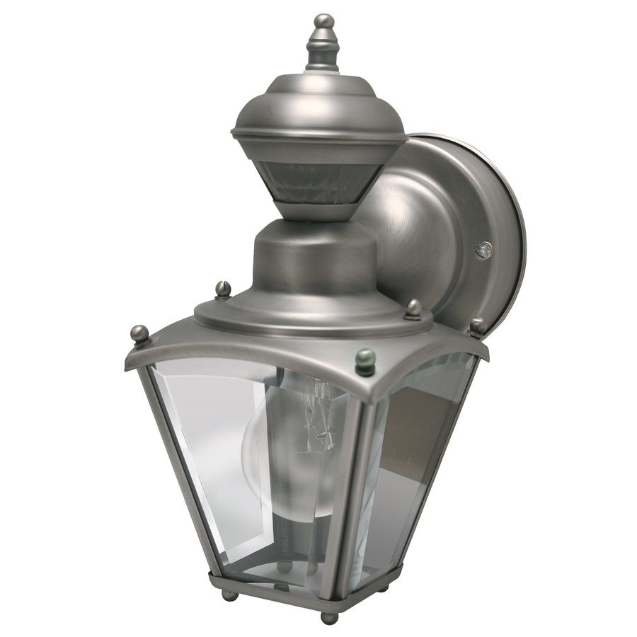 Shop Heath Zenith 11.02 In H Pewter Motion Activated Outdoor Wall For Heath Zenith Outdoor Wall Lighting (Photo 14 of 15)