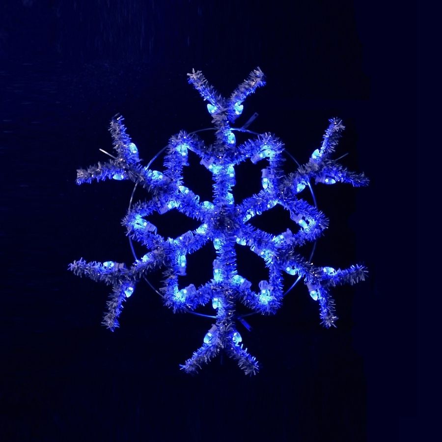 Shop Holiday Lighting Specialists 3 Ft Hanging Garland Snowflake Throughout Outdoor Hanging Snowflake Lights (View 13 of 15)