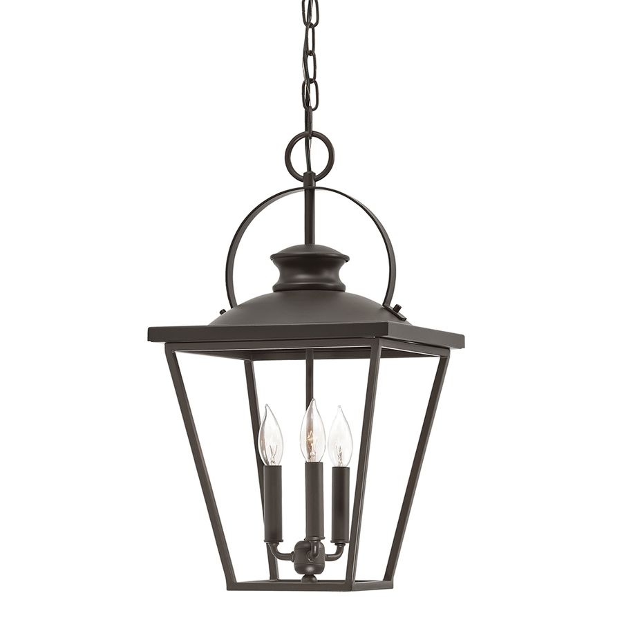 Shop Kichler Arena Cove 12.01 In Olde Bronze Country Cottage Single Within Outdoor Hanging Lights At Lowes (Photo 6 of 15)