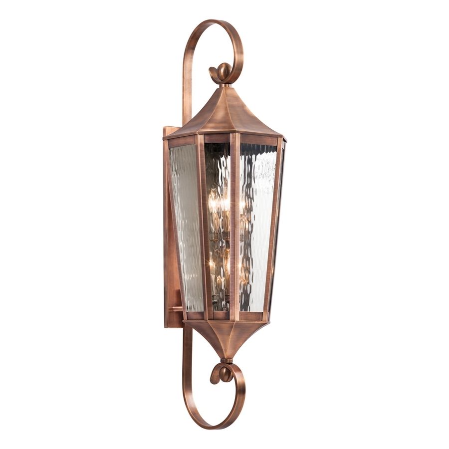 Shop Kichler Lighting Rochdale 46.75 In H Antique Copper Outdoor Pertaining To Copper Outdoor Wall Lighting (Photo 7 of 15)