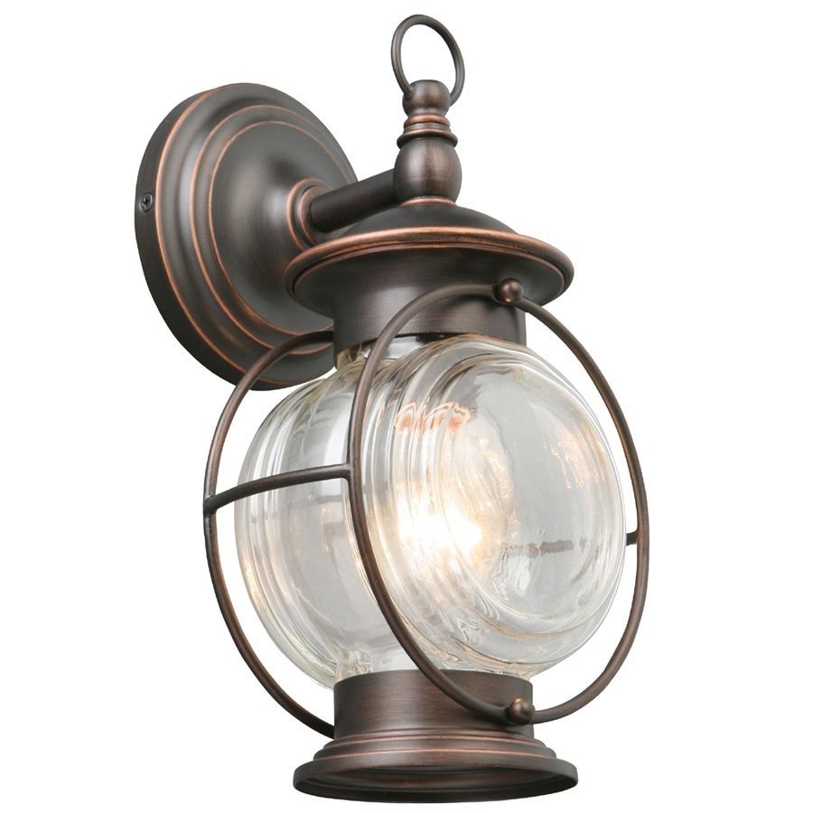 Shop Portfolio Caliburn 12.25 In H Oil Rubbed Bronze Outdoor Wall Throughout Nautical Outdoor Wall Lighting (Photo 10 of 15)