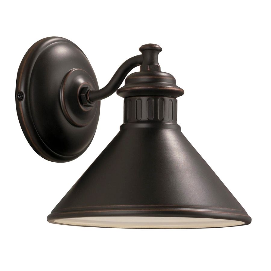 Shop Portfolio Dovray 7.75 In H Oil Rubbed Bronze Dark Sky Outdoor Pertaining To Outdoor Wall Light Fixtures At Lowes (Photo 6 of 15)