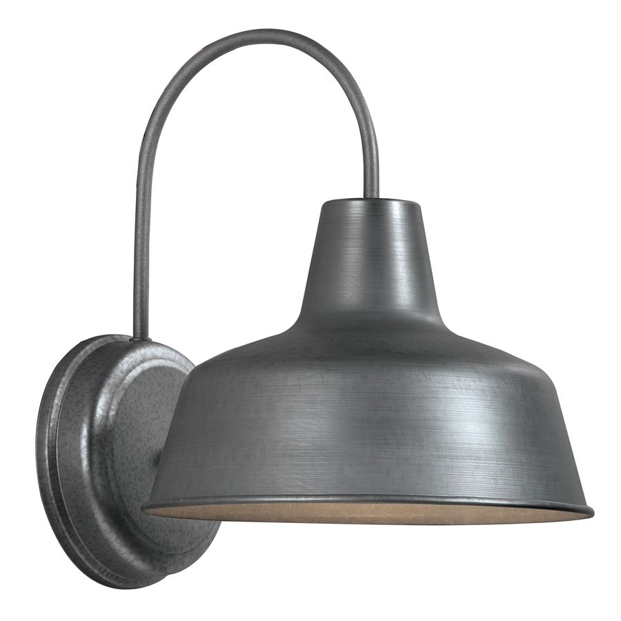 Shop Portfolio Ellicott 13.12 In H Galvanized Dark Sky Outdoor Wall In Outdoor Ceiling Lights At Lowes (Photo 11 of 15)