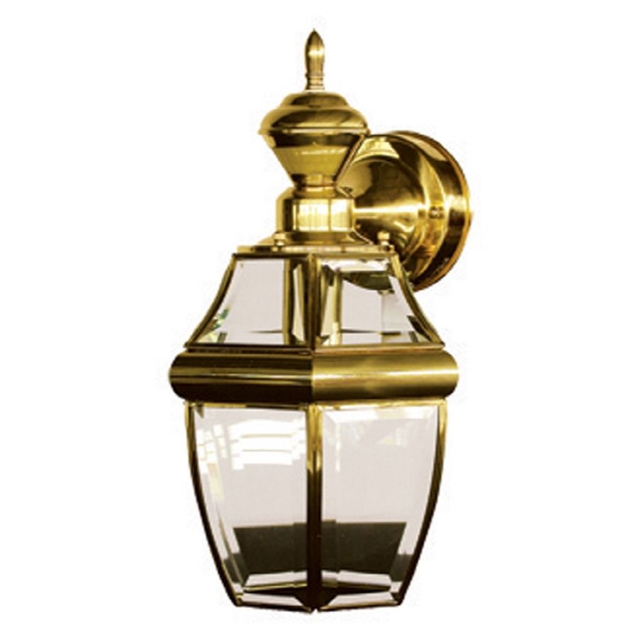 Shop Secure Home Hanging Carriage 14.5 In H Polished Brass Motion With Polished Brass Outdoor Ceiling Lights (Photo 14 of 15)