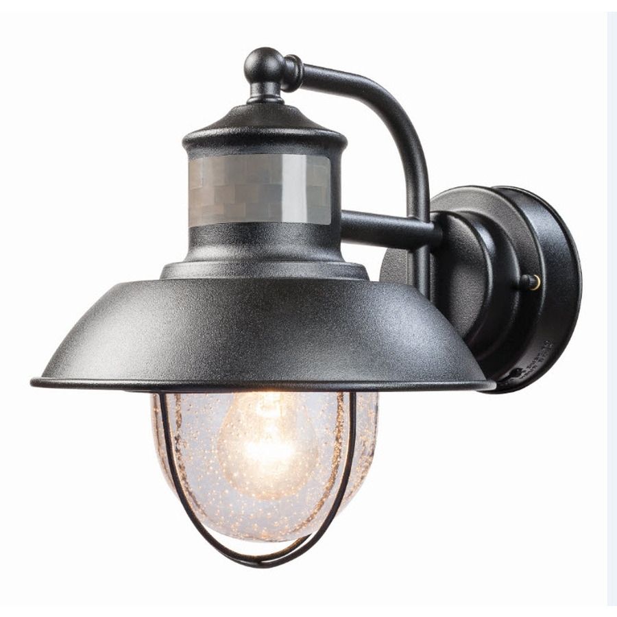 Shop Secure Home Nautical 9.4 In H Matte Black Motion Activated Pertaining To Nautical Outdoor Wall Lighting (Photo 11 of 15)