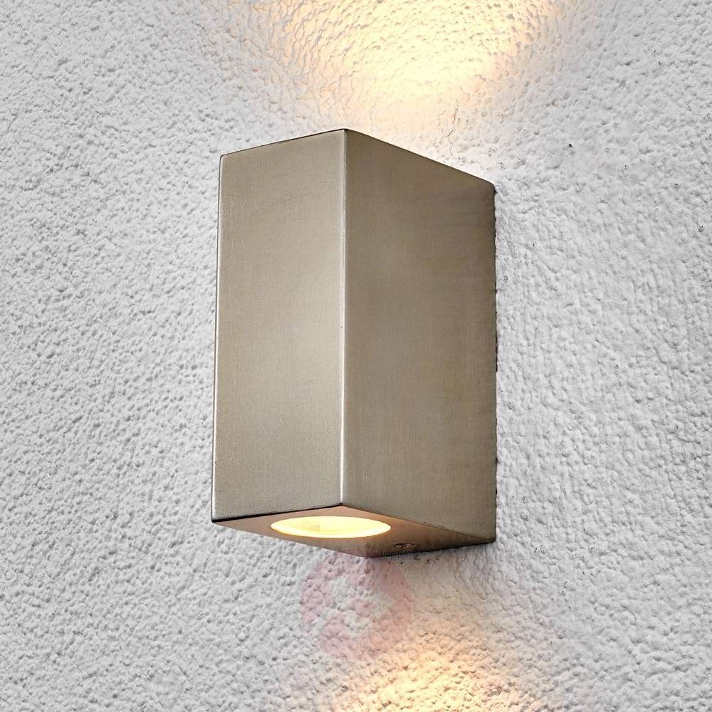 Square Outdoor Wall Light Haven, Stainless Steel | Lights.co (View 12 of 15)