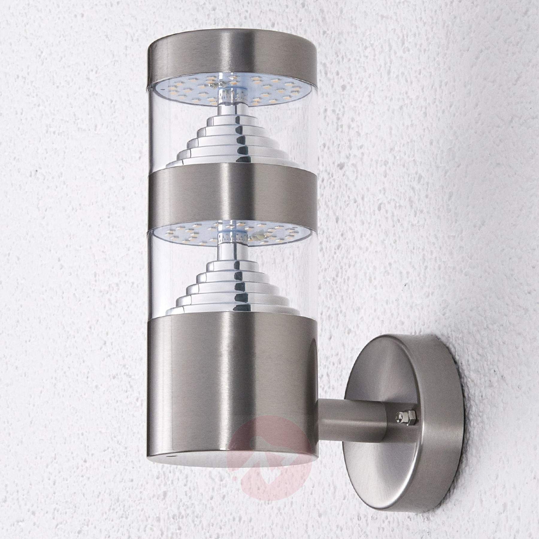 Stainless Steel Led Outdoor Wall Light Lanea | Lights.co (View 2 of 15)