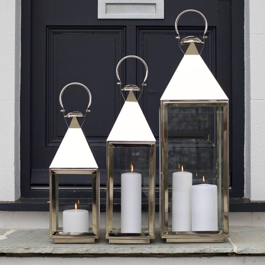 Stainless Steel Outdoor Candle Lanterns – Outdoor Designs For Hanging Outdoor Tea Light Lanterns (Photo 10 of 15)