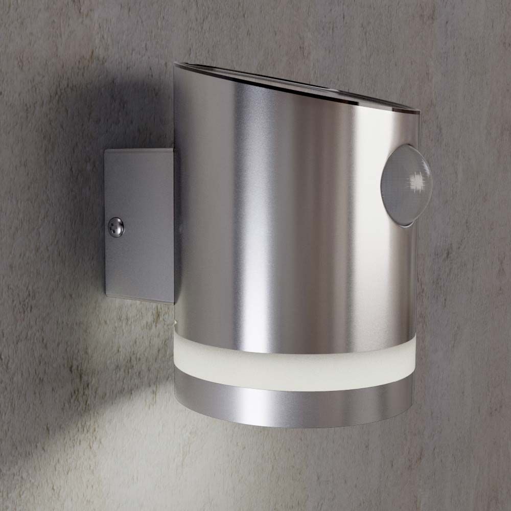 Stainless Steel Outdoor Solar Powered Truro Solar Motion Wall Light For Outdoor Solar Wall Lights (Photo 1 of 15)