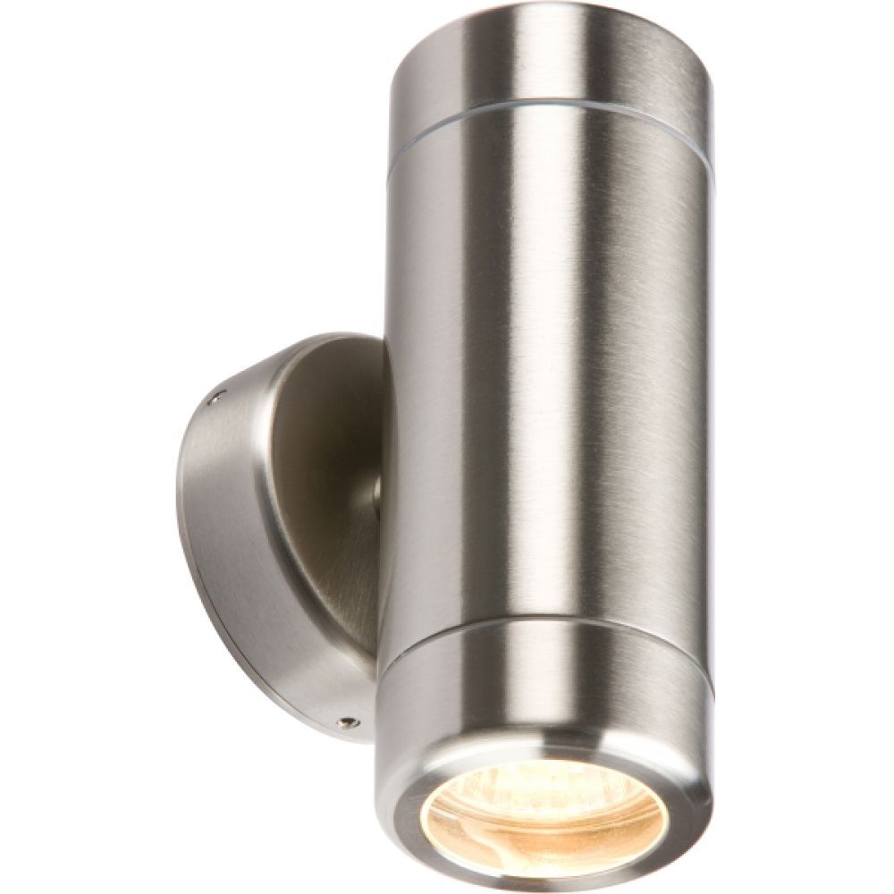 Stainless Steel Up/down Twin Outdoor Wall Light Throughout Up And Down Outdoor Wall Lighting (View 6 of 15)