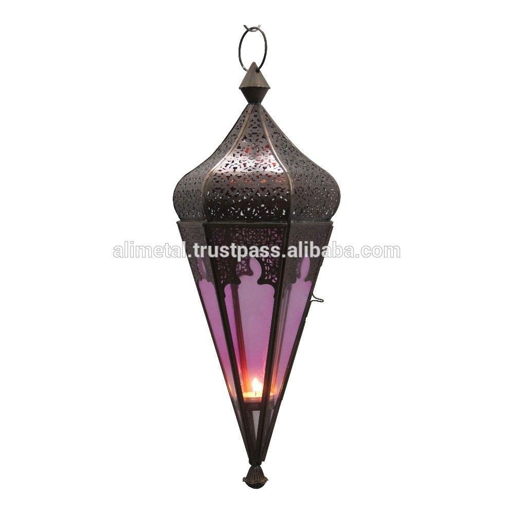 Stylish Hanging Moroccan Lantern In Cone Shape – Buy Stylish Hanging Inside Outdoor Hanging Moroccan Lanterns (Photo 2 of 15)