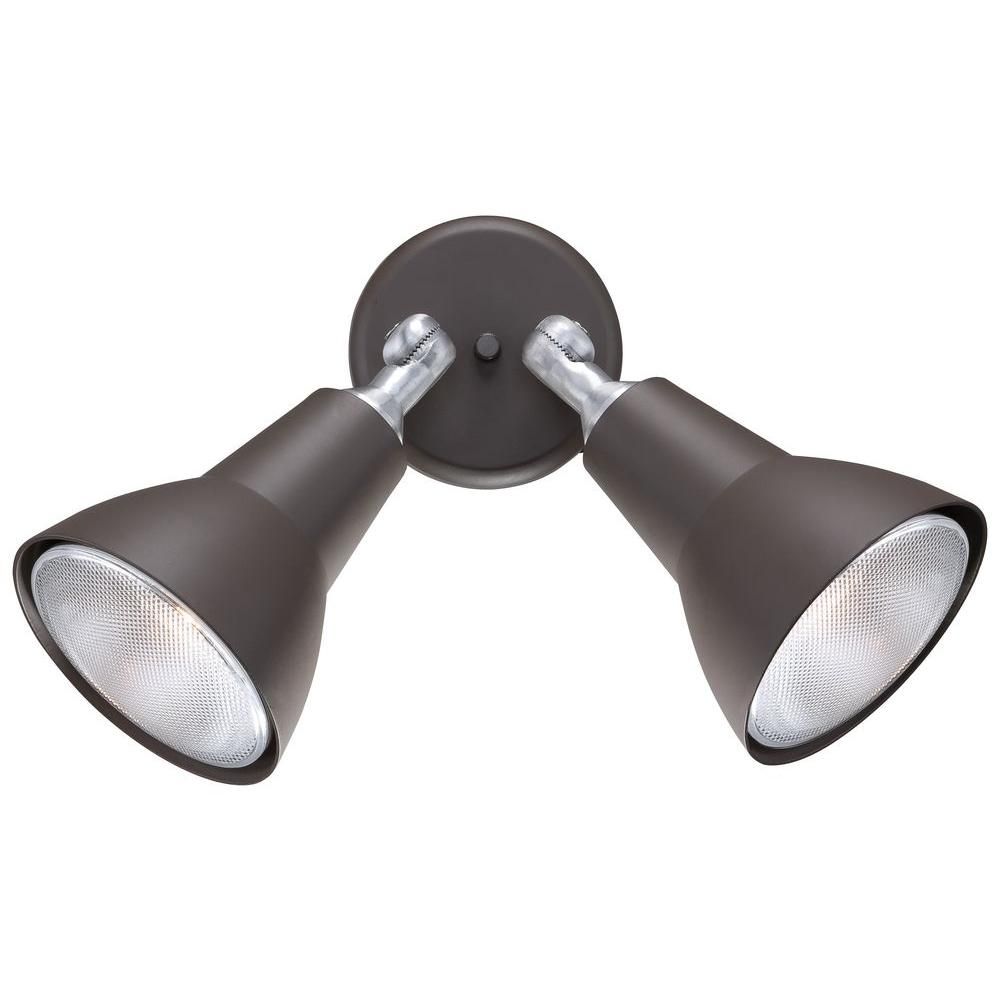 Thomas Lighting 2 Light Painted Bronze Outdoor Wall Mount Spot Light For Outdoor Wall Flood Lights (View 14 of 15)