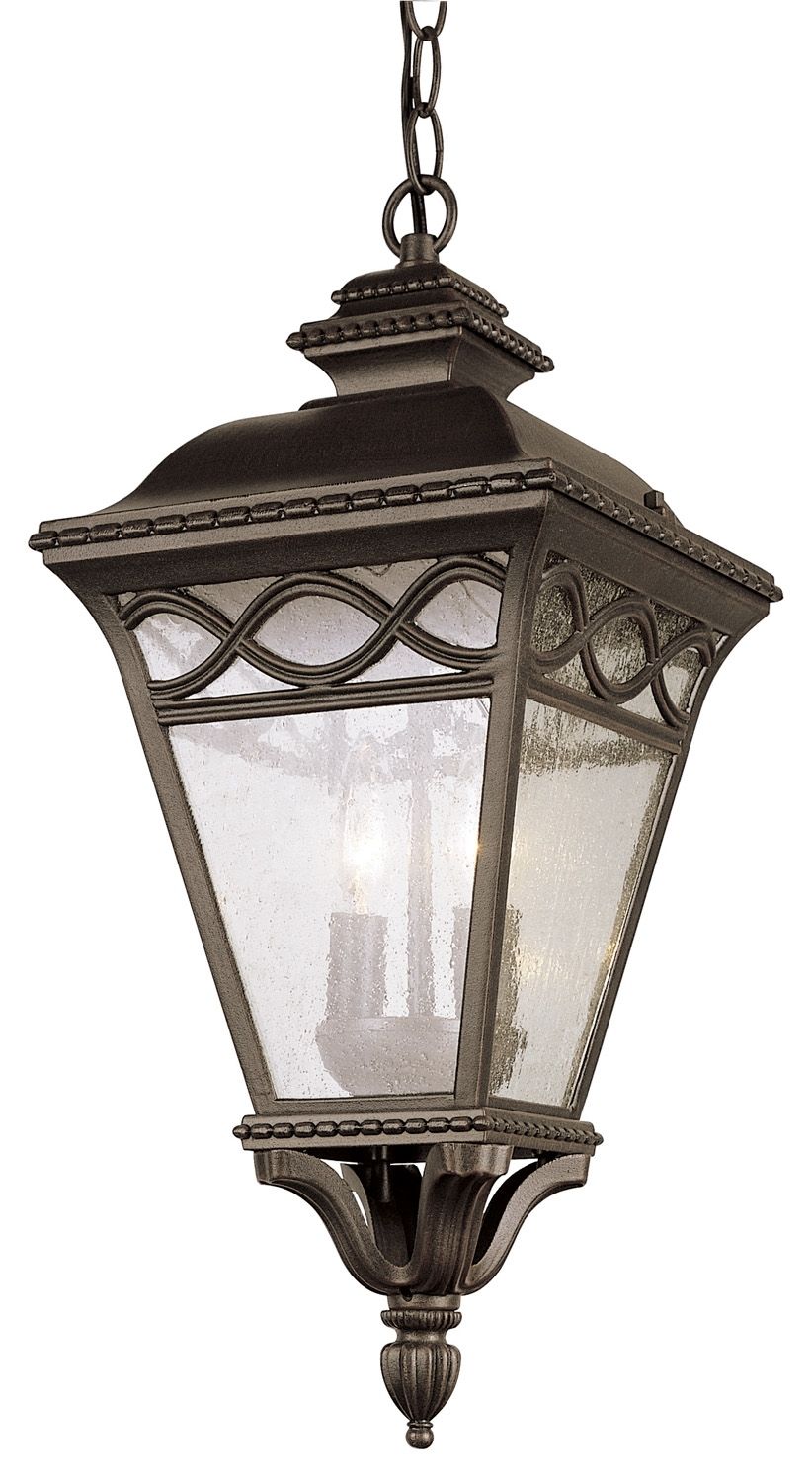 Three Light Hanging Lightheight: 25" Width/dia.: 15" Upc Inside Traditional Outdoor Ceiling Lights (Photo 10 of 15)