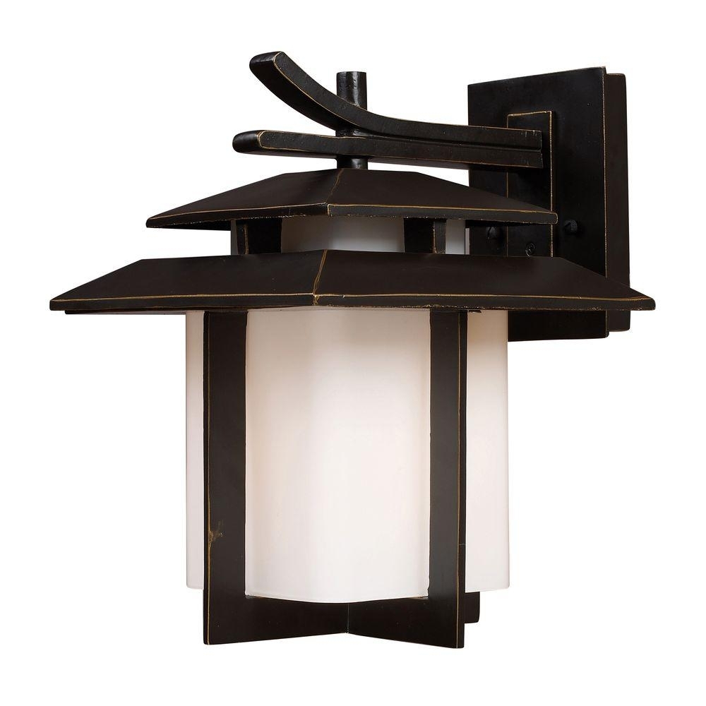 Titan Lighting Kanso Outdoor Hazelnut Bronze Wall Sconce Tn 5244 Pertaining To Japanese Outdoor Wall Lighting (Photo 1 of 15)