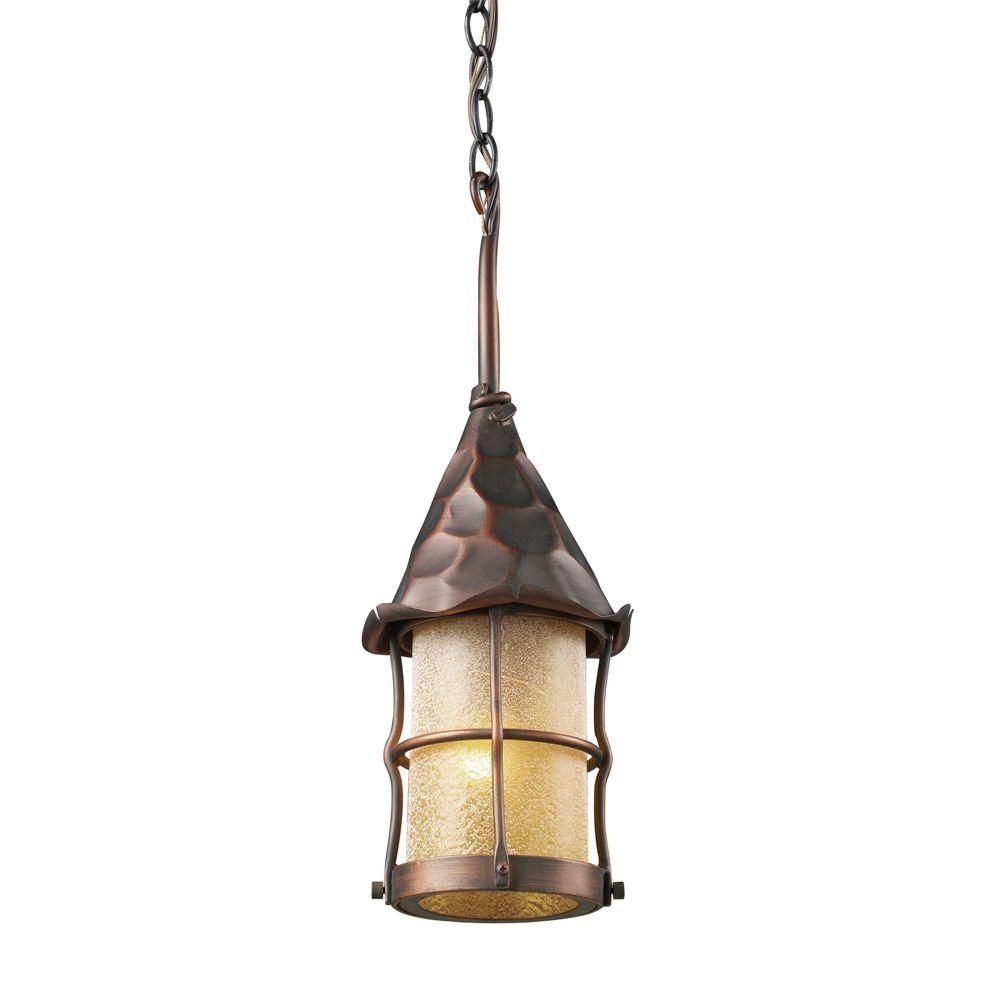 Titan Lighting Rustica 1 Light Antique Copper Outdoor Ceiling Mount Intended For Rustic Outdoor Ceiling Lights (Photo 3 of 15)