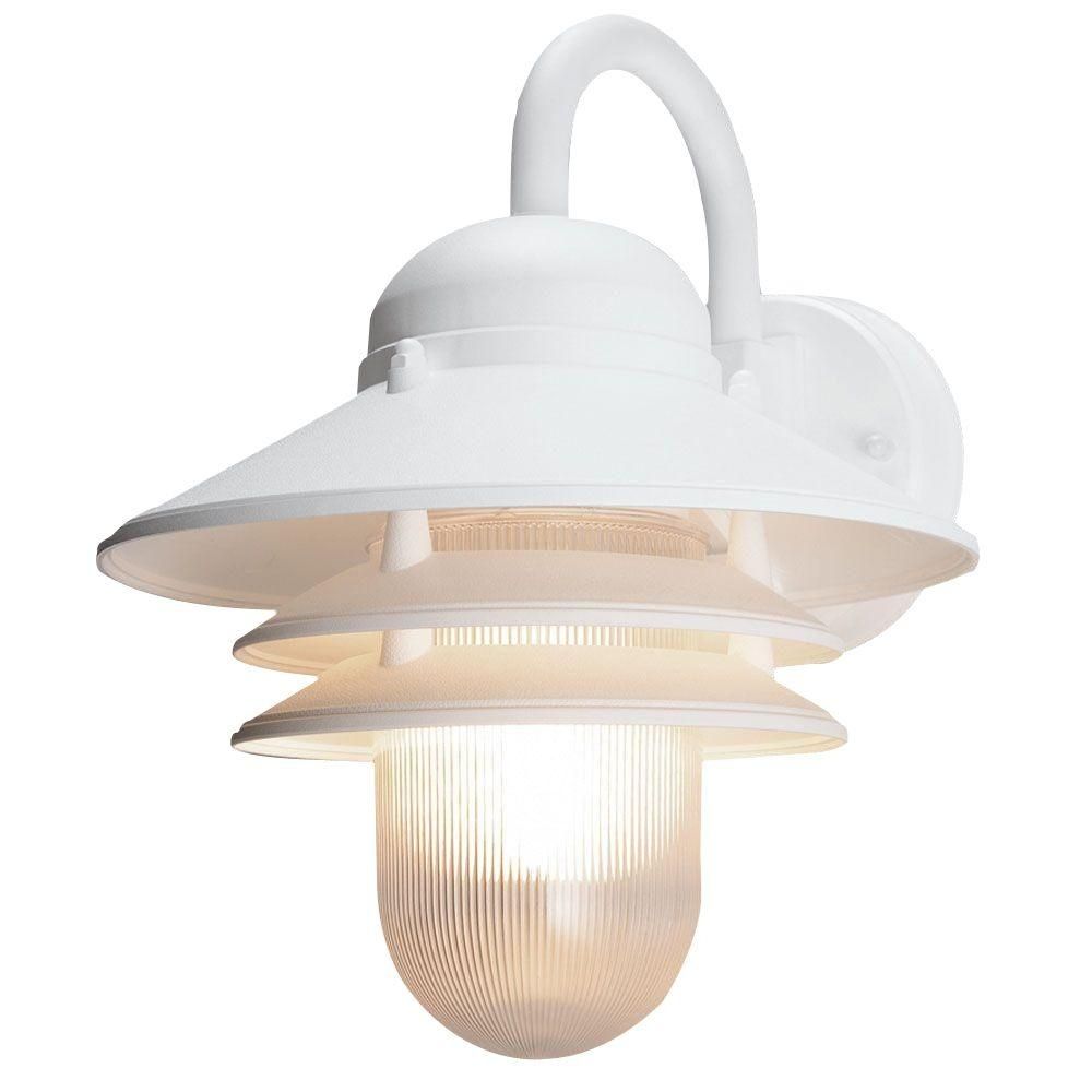 White – Outdoor Wall Mounted Lighting – Outdoor Lighting – The Home In Coastal Outdoor Ceiling Lights (Photo 15 of 15)
