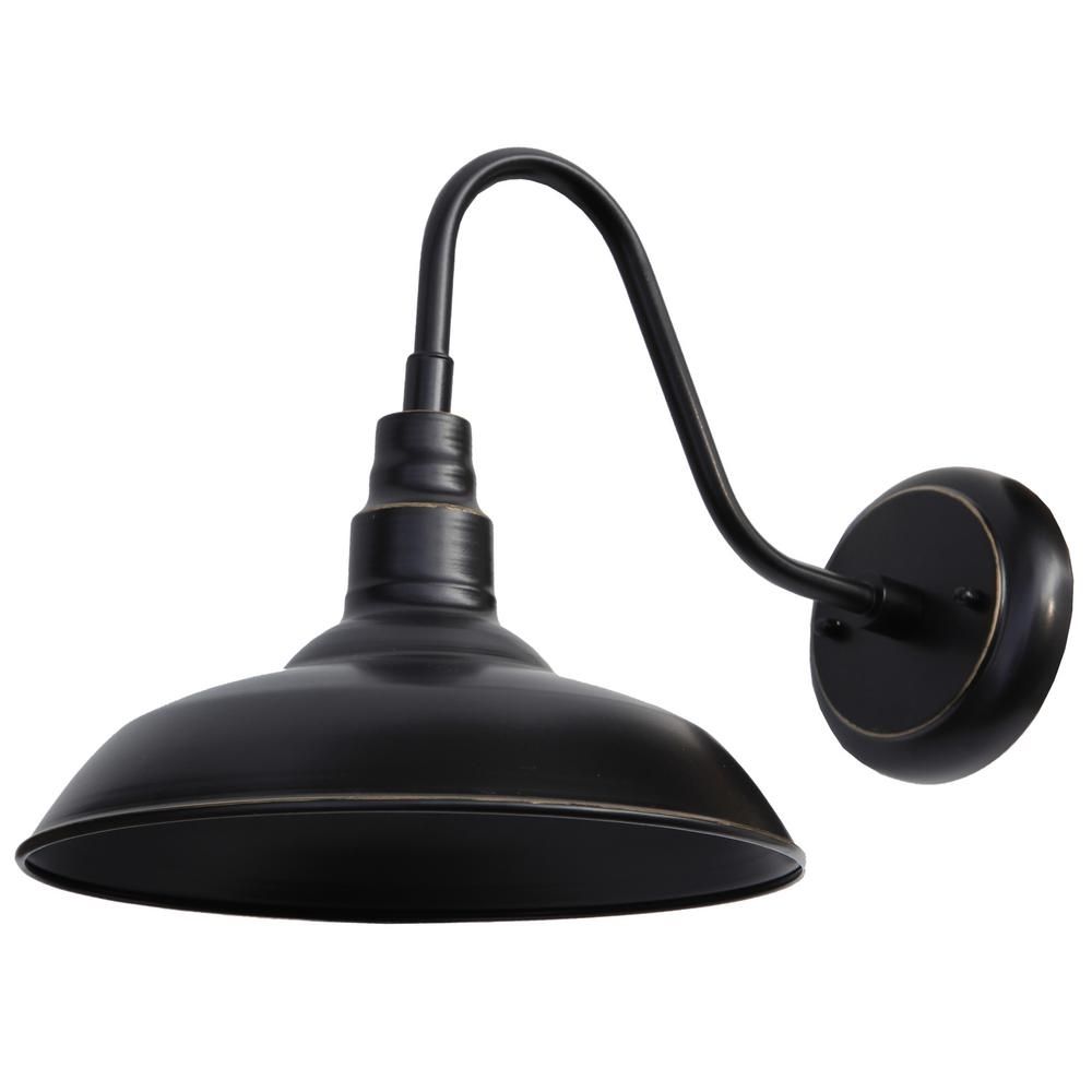 Y Decor Lora 1 Light Black Outdoor Wall Light El0523ib – The Home Depot With Outdoor Wall Lights In Black (View 2 of 15)