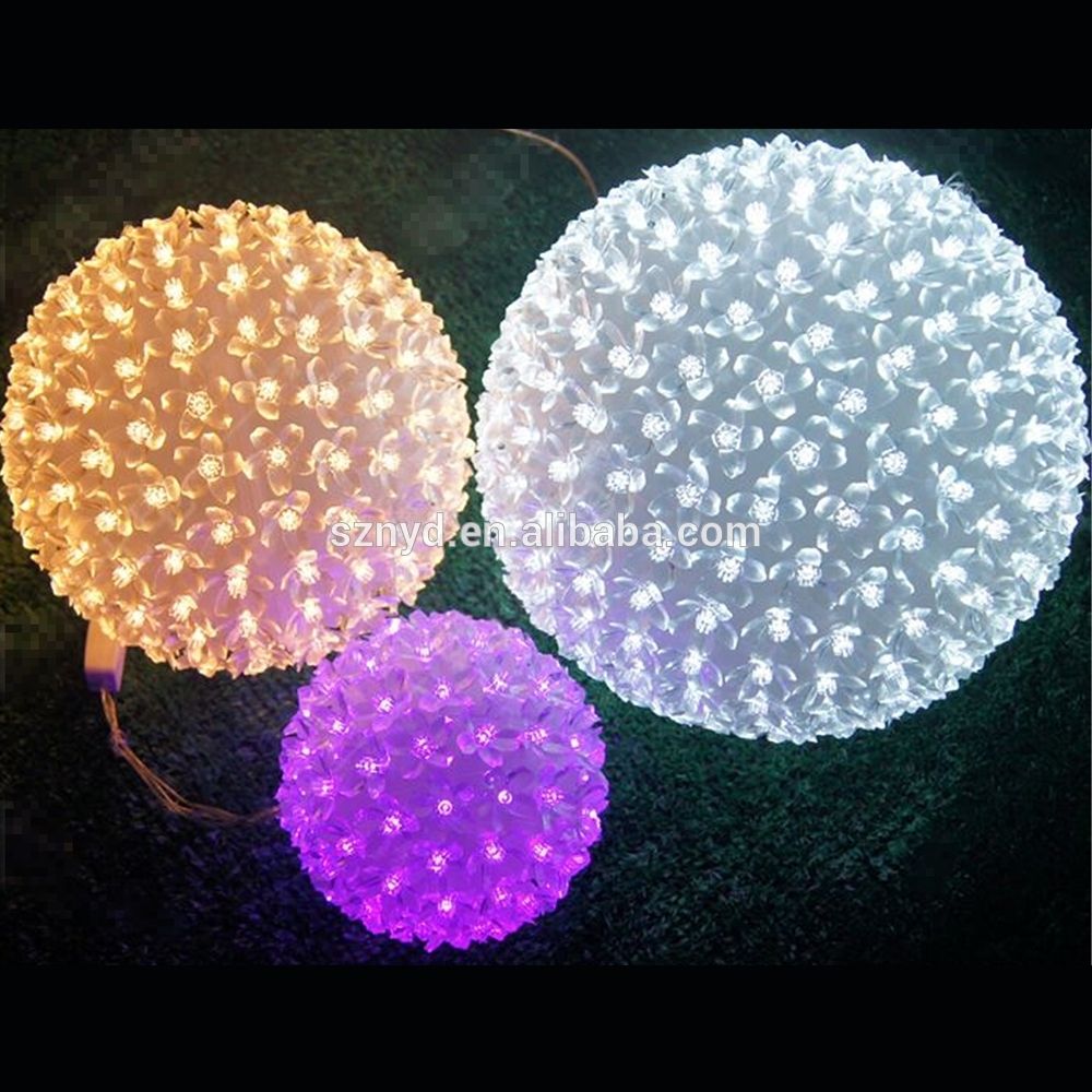 Yellow Christmas Ornament Balls Outdoor Hanging Light Balls Large With Regard To Large Outdoor Hanging Lights (View 10 of 15)